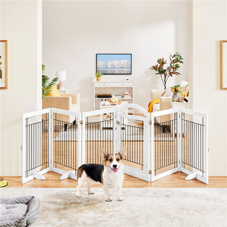 White freestanding hotsell dog gate